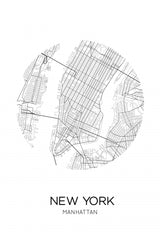 NEW YORK Circle Poster och Canvastavla