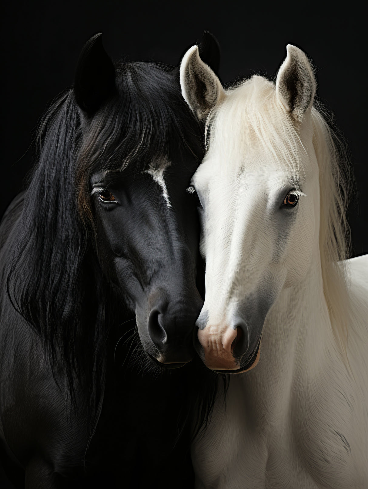 Bw Horses 2 Poster och Canvastavla