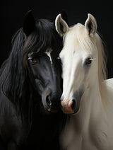 Bw Horses 2 Poster och Canvastavla