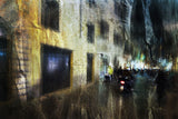Biker on the alley Poster och Canvastavla