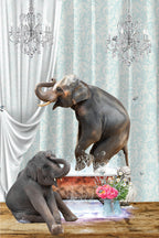 Elephants &amp; Bubbles Poster och Canvastavla