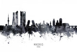 Madrid Spain Skyline Poster och Canvastavla