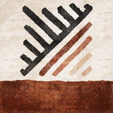 Geometrik Cizgili Kilim Kiremit Poster och Canvastavla