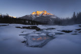 Ice Lake and Golden Mountain Poster och Canvastavla