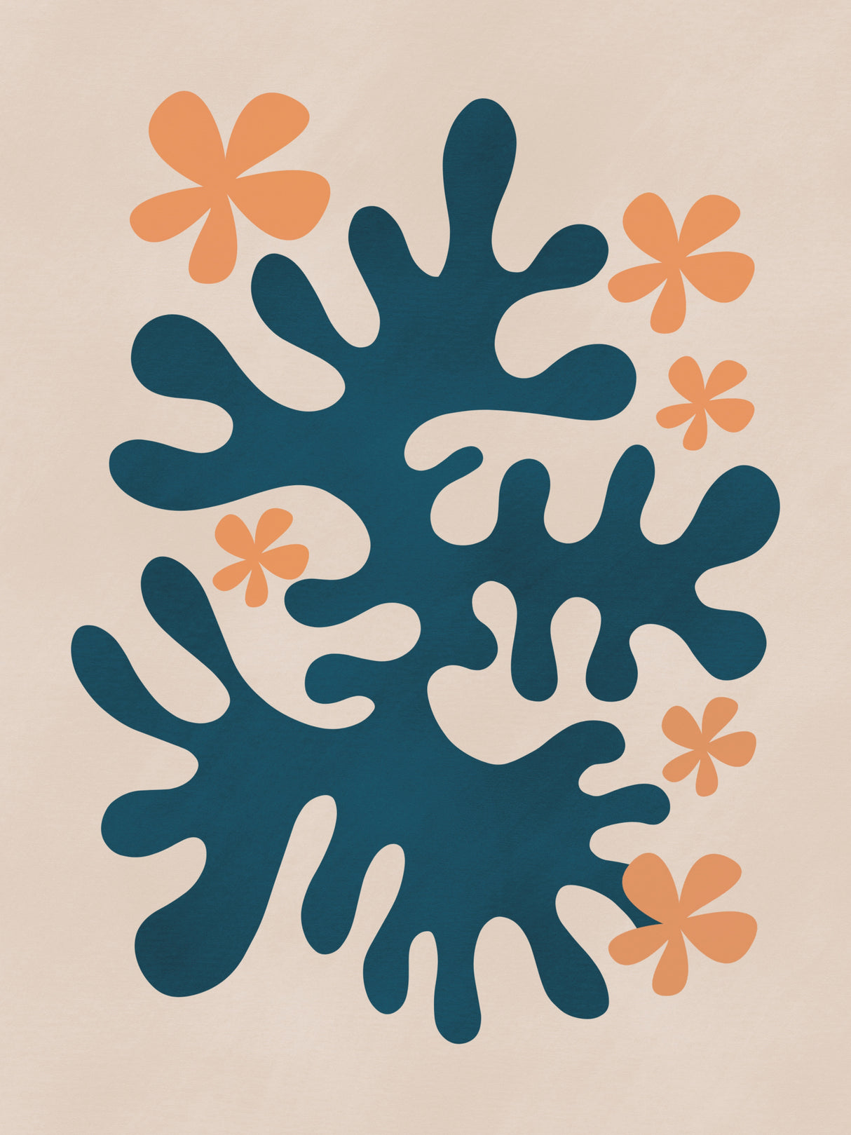 Coral Flower Poster och Canvastavla