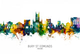 Bury St Edmunds England Skyline Poster och Canvastavla
