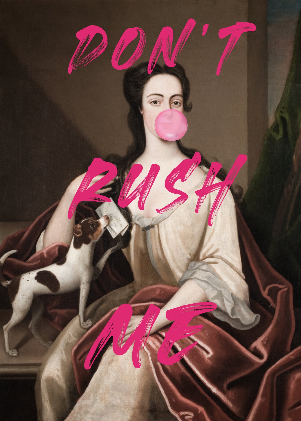 Dont Ruch Me / Altered Bubble Gum Art Poster och Canvastavla