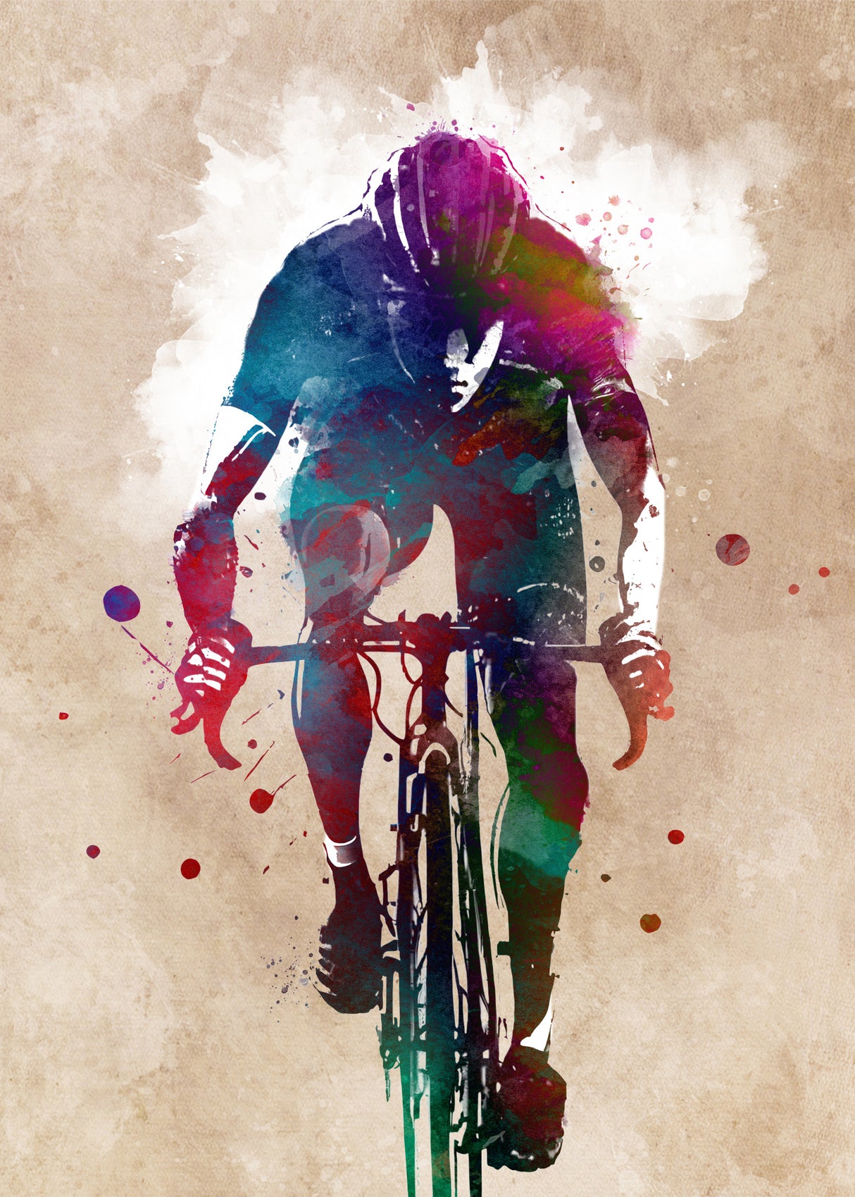 Cycling sport art 41 Poster och Canvastavla