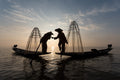Boatsmen of Inle Poster och Canvastavla
