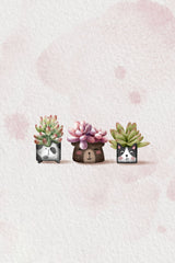 Cute Succulents Poster och Canvastavla