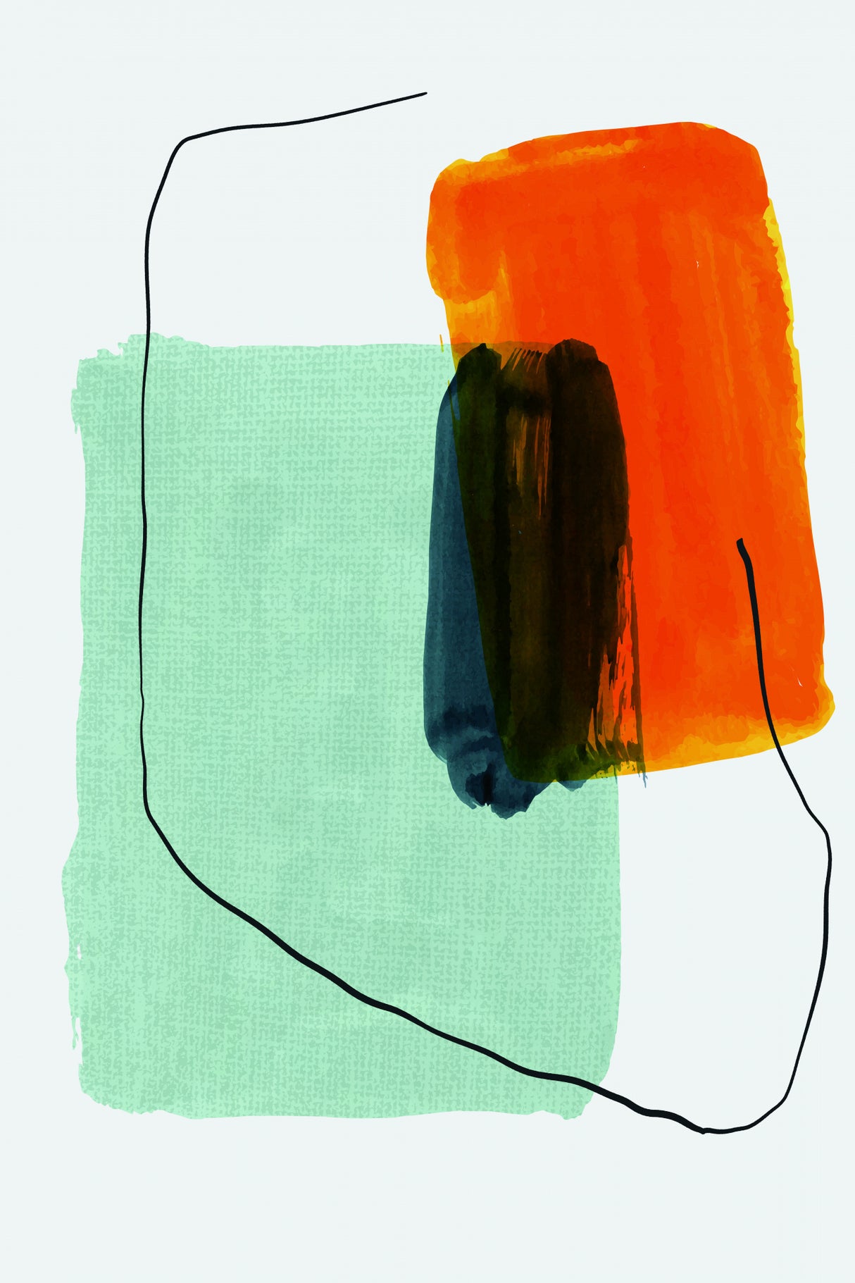 Bright Abstract Design #1 Poster och Canvastavla
