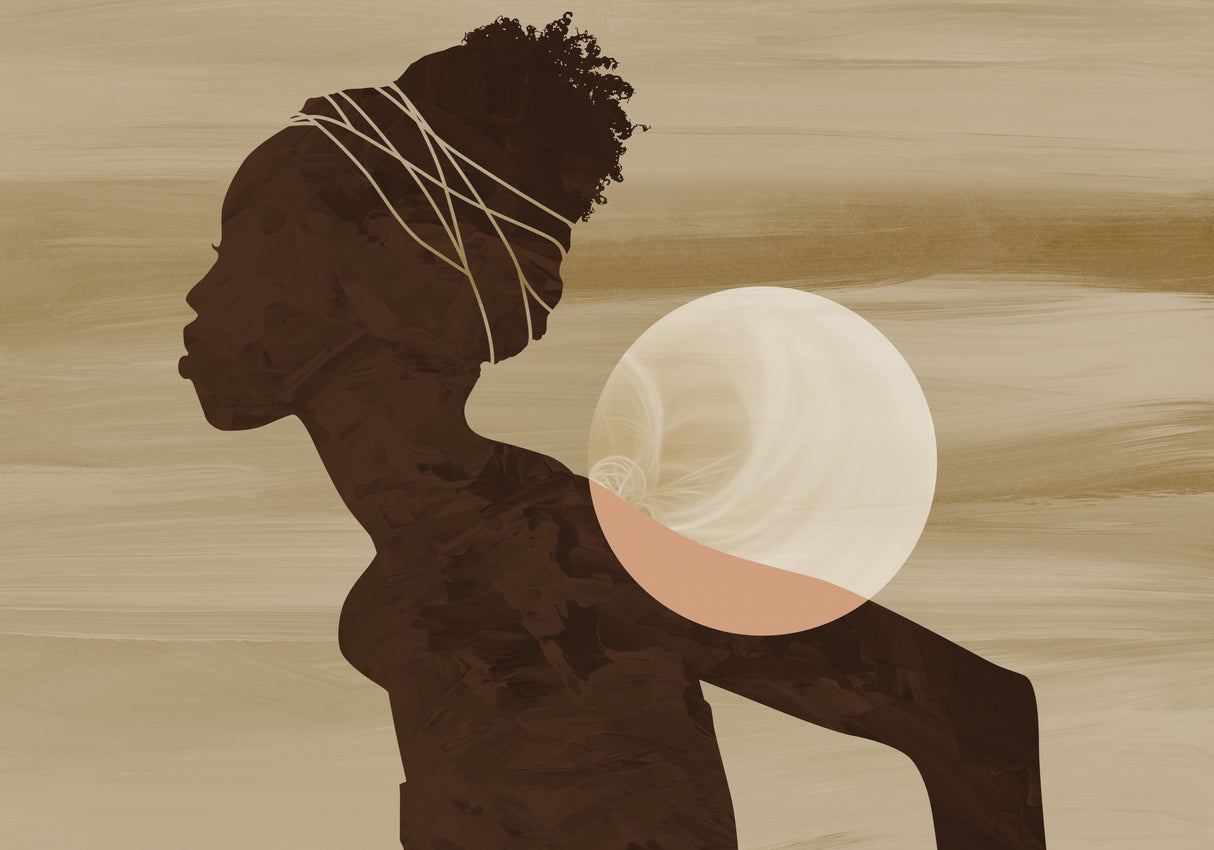 Angolan Moon Poster och Canvastavla