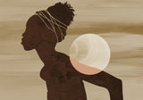 Angolan Moon Poster och Canvastavla