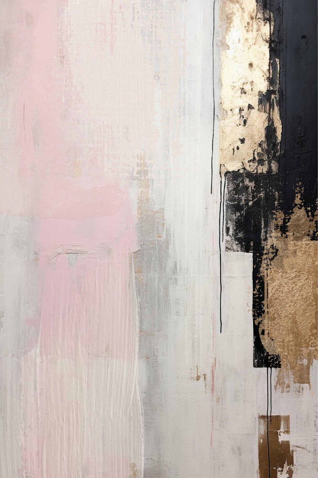 Pink abstraction Poster och Canvastavla