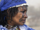 fulani girl at Niergui refugee camp, Tchad Poster och Canvastavla