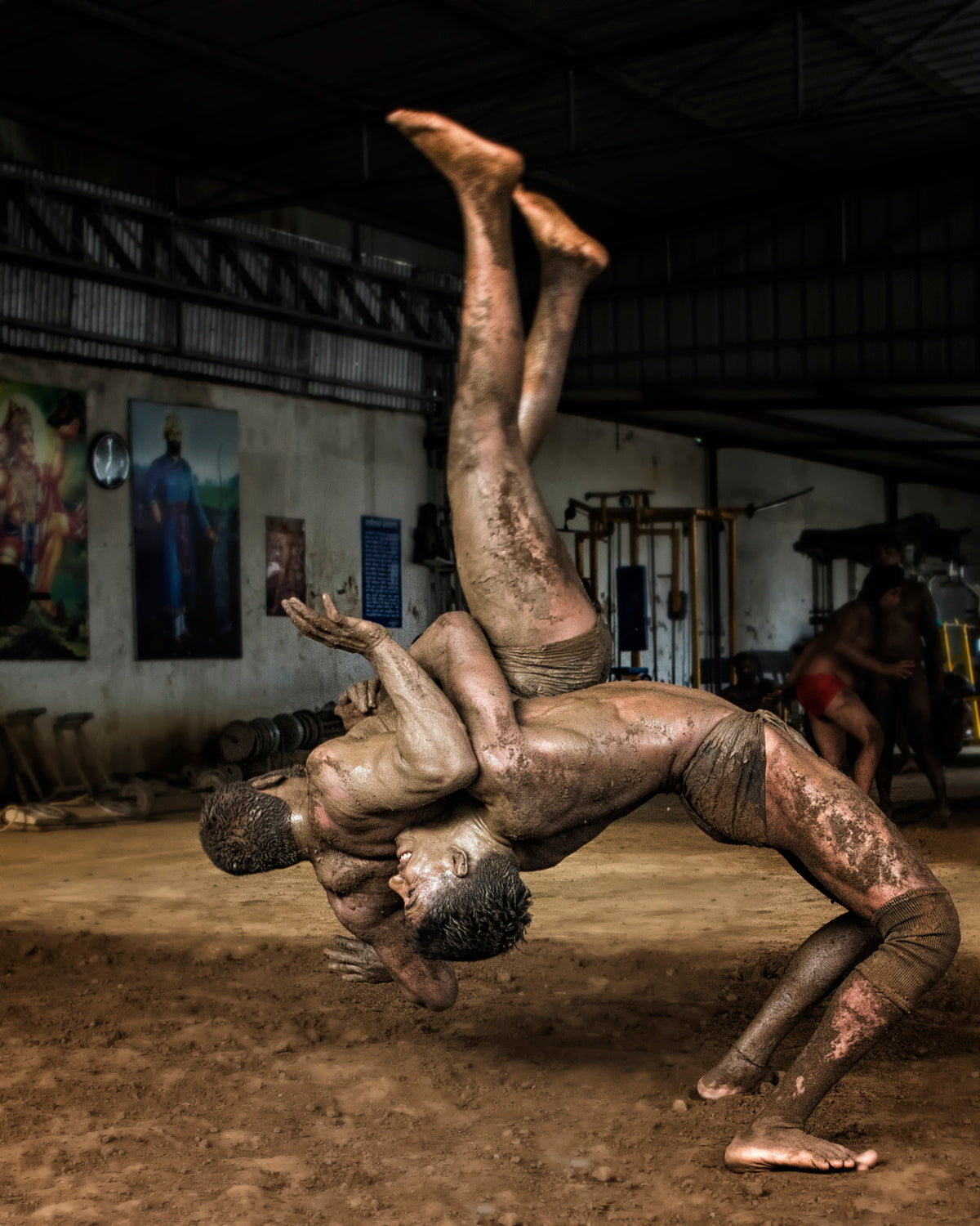 Indian Wrestling Poster och Canvastavla