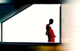 Red Doll White window Poster och Canvastavla