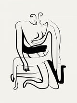 Hugs and Kisses Line Art Poster och Canvastavla