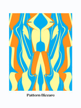 Pattern Bizarre In Blue and Orange Poster och Canvastavla