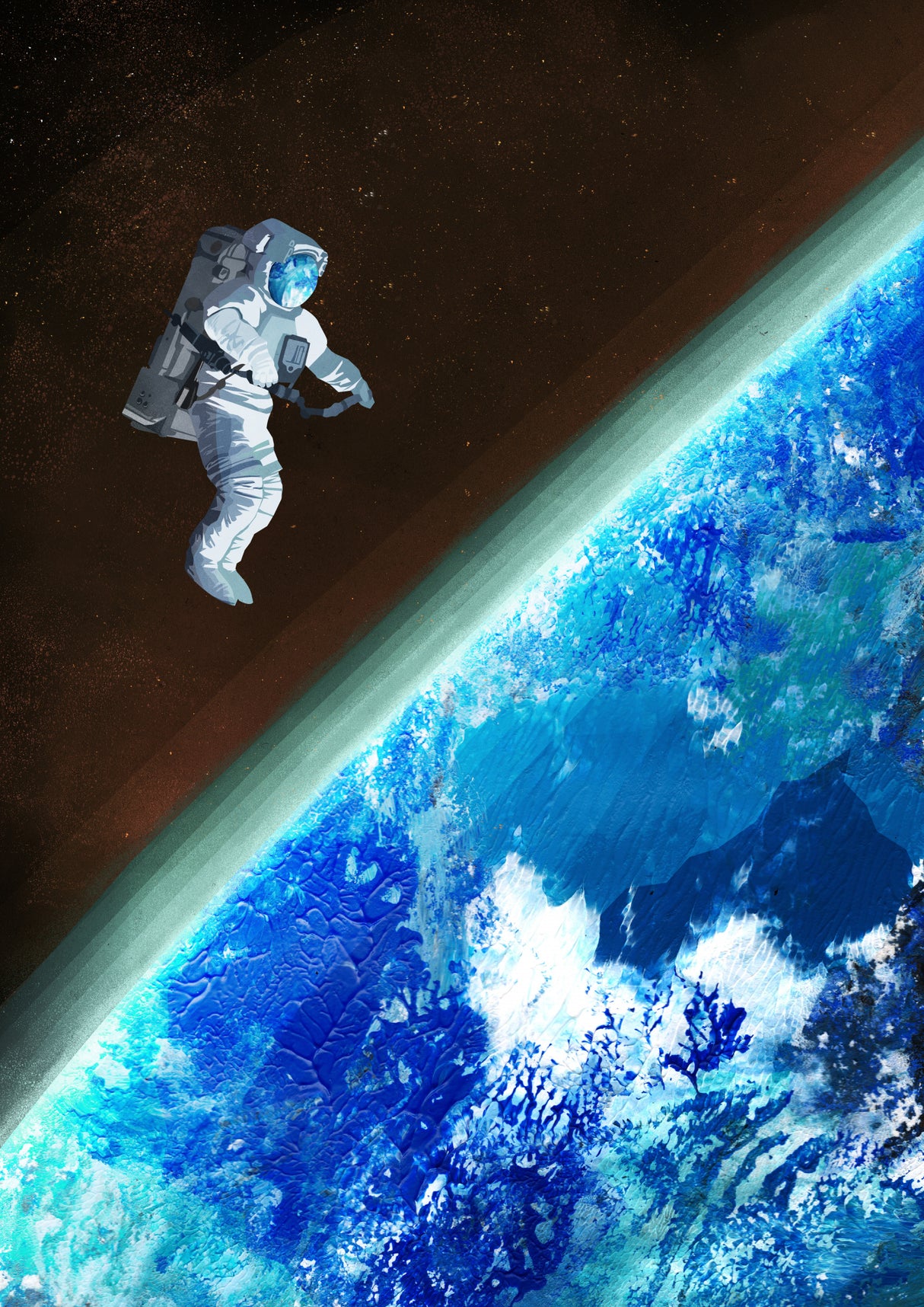 Space Walk Poster och Canvastavla