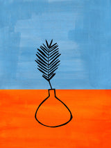 Orange Baby Blue Vase Poster och Canvastavla