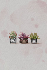 Cute Succulents Poster och Canvastavla