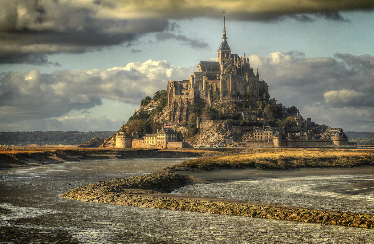 Sky opening over Mt.St.Michel Poster och Canvastavla