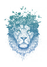 Floral lion II Poster och Canvastavla