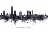 Santiago de Chile Skyline Poster och Canvastavla
