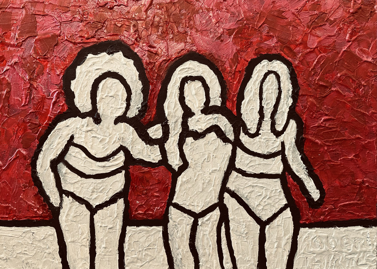 3 Friends Swimming Poster och Canvastavla