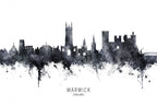 Warwick England Skyline Poster och Canvastavla