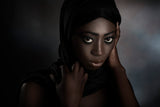 The black scarf 2 Poster och Canvastavla