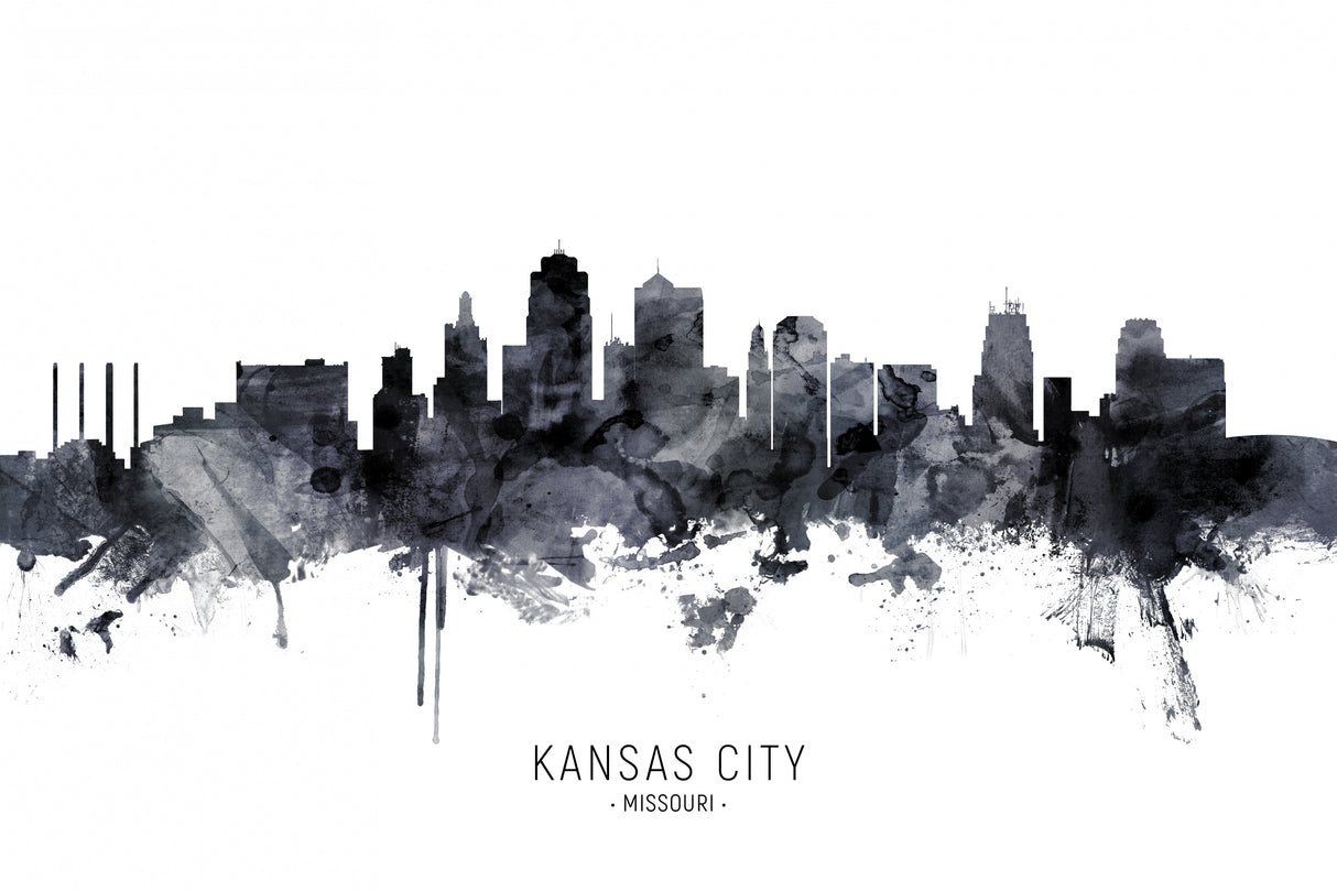 Kansas City Missouri Skyline Poster och Canvastavla
