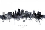 Kansas City Missouri Skyline Poster och Canvastavla