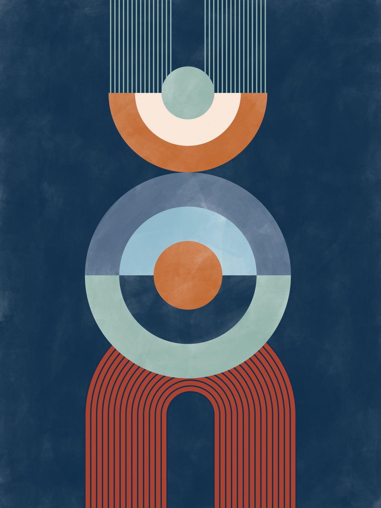 3x4 Aspectratiobluerust50 Poster och Canvastavla