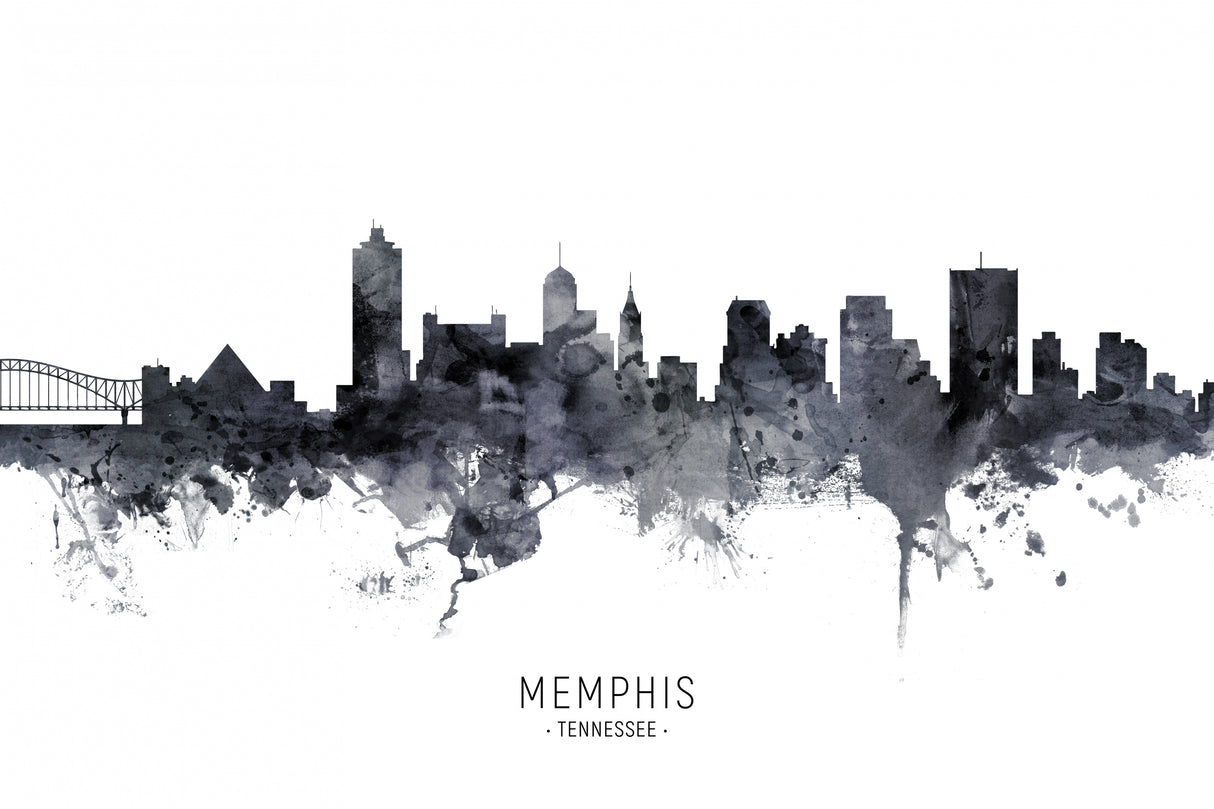 Memphis Tennessee Skyline Poster och Canvastavla