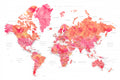 Tatiana world map in Spanish Poster och Canvastavla