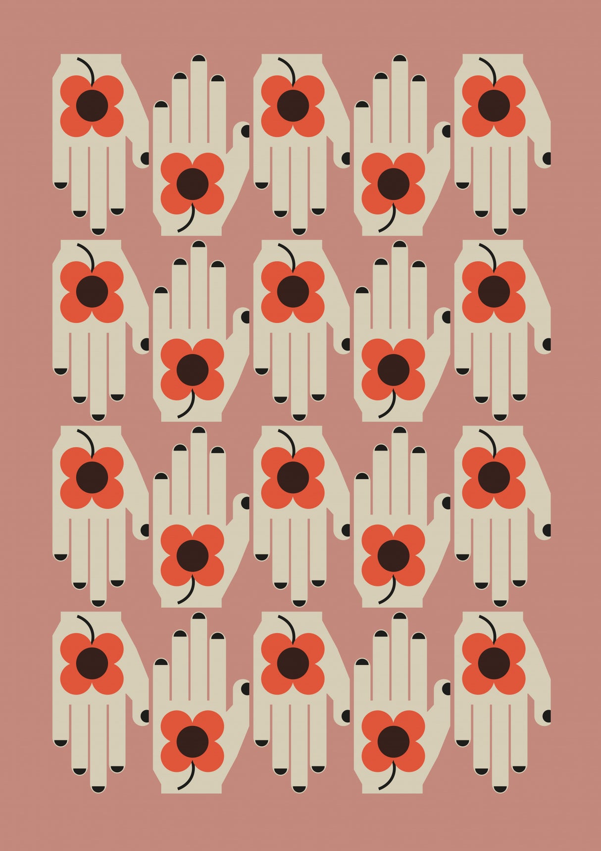 Flower In The Hand Poster och Canvastavla