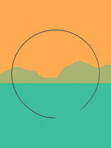Mediterranean Orange and Green Poster och Canvastavla