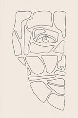 Abstract Face Lines #3 Poster och Canvastavla