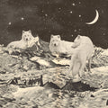 Giant White Wolves Poster och Canvastavla