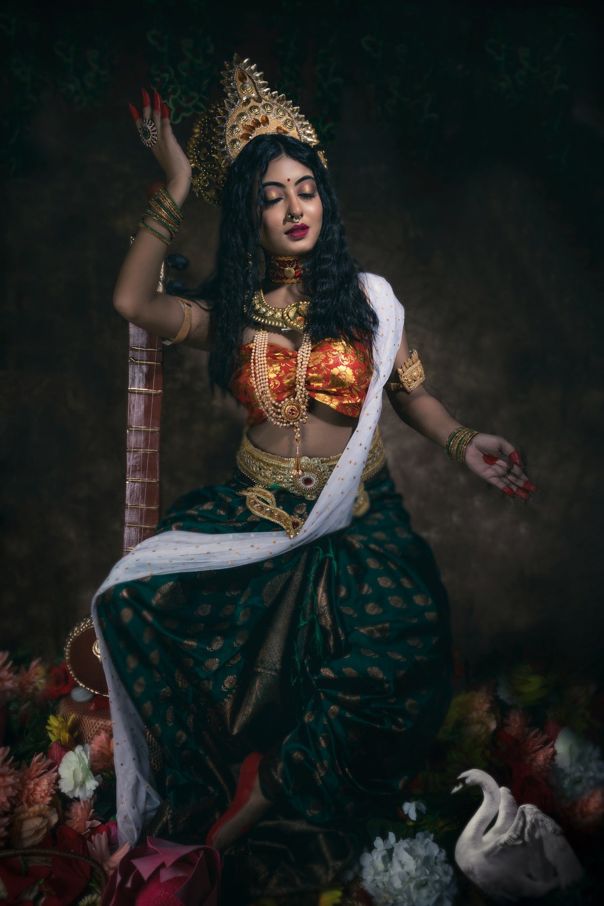 Aesthetic Saraswati Poster och Canvastavla