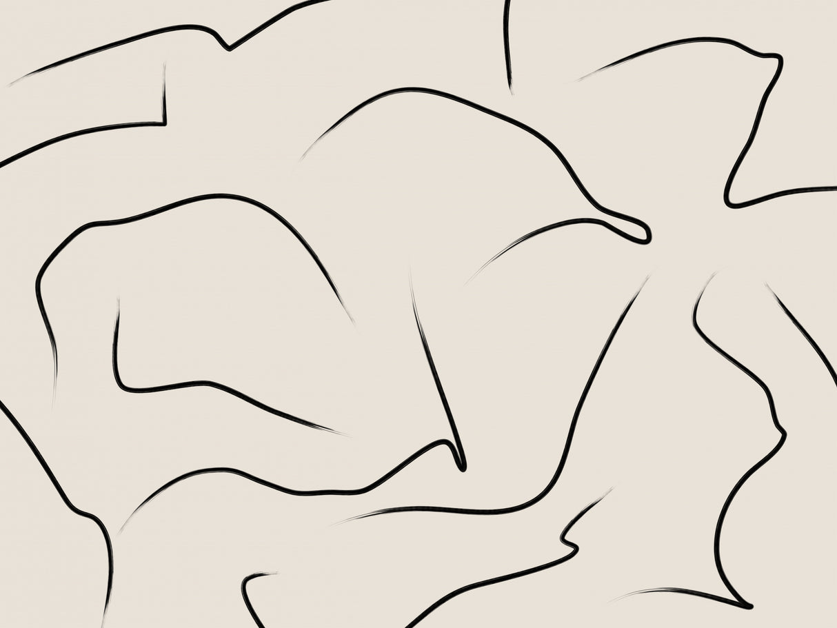 Tranquil Swirling Lines Art Poster och Canvastavla