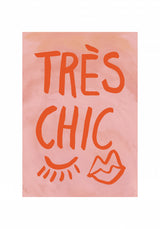 Très Chic Pink Frame Poster och Canvastavla