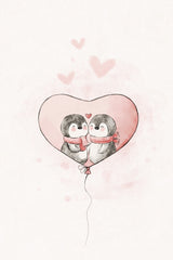 Penguin in love Poster och Canvastavla