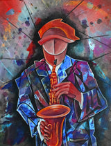 Sax Jazz Man Poster och Canvastavla