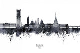 Turin Italy Skyline Poster och Canvastavla
