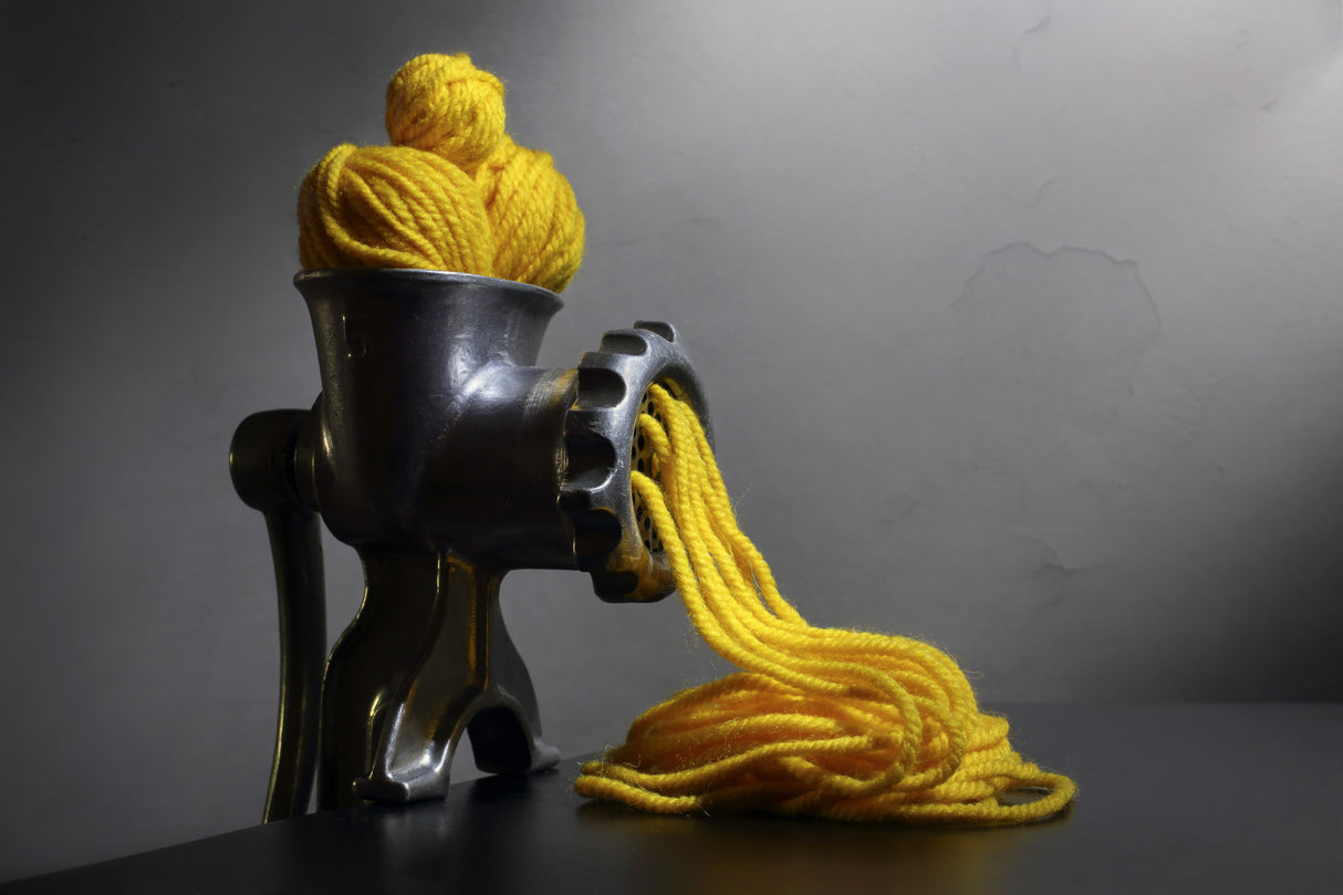 The needlewoman's meat grinder Poster och Canvastavla