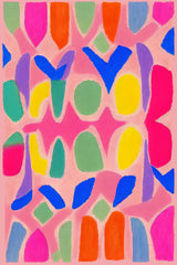 Pastel Neon  Pattern Poster och Canvastavla