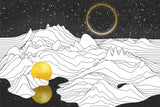 220128 Mono Two Moons Poster och Canvastavla